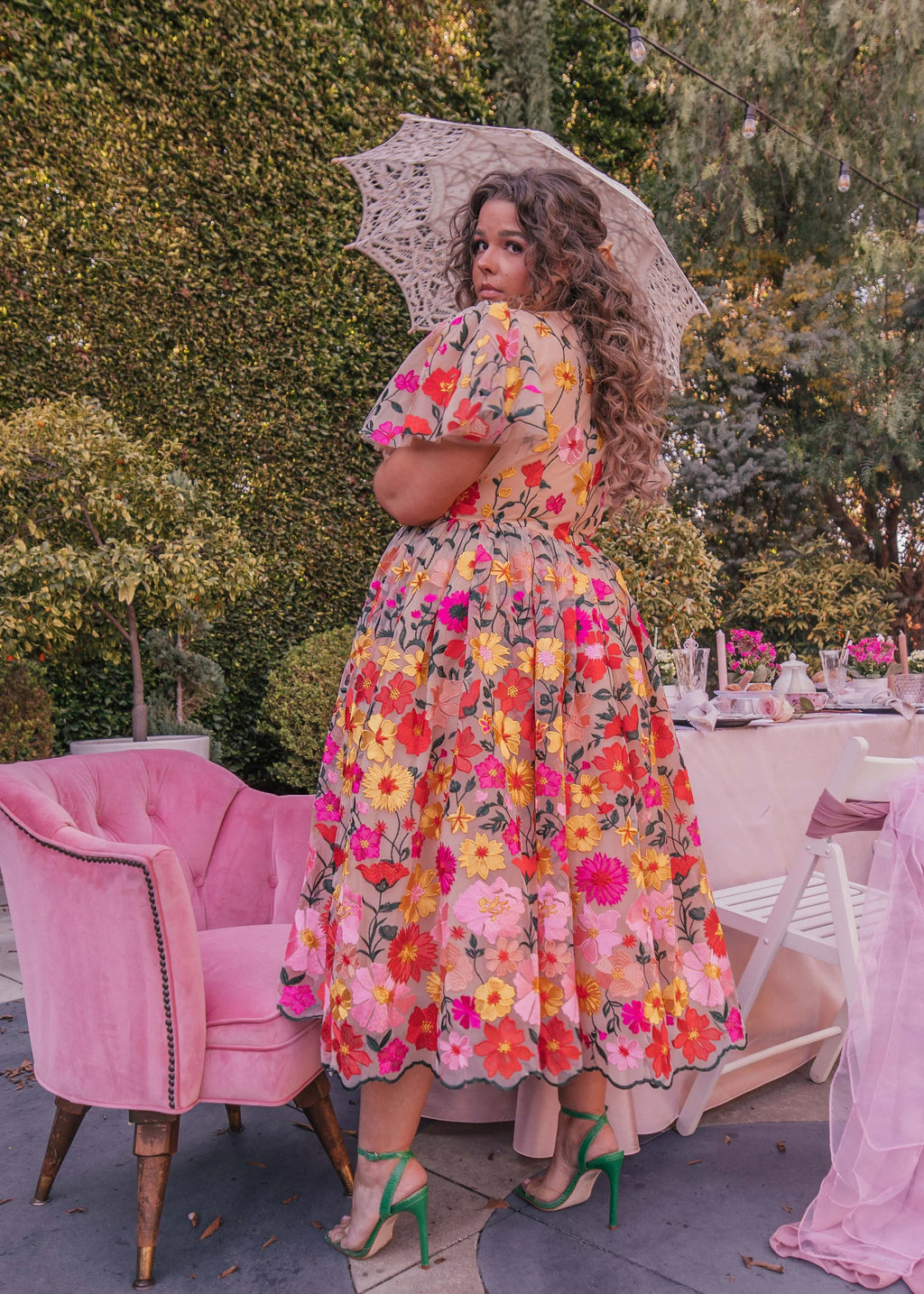 English Garden Dress – Garden Pink