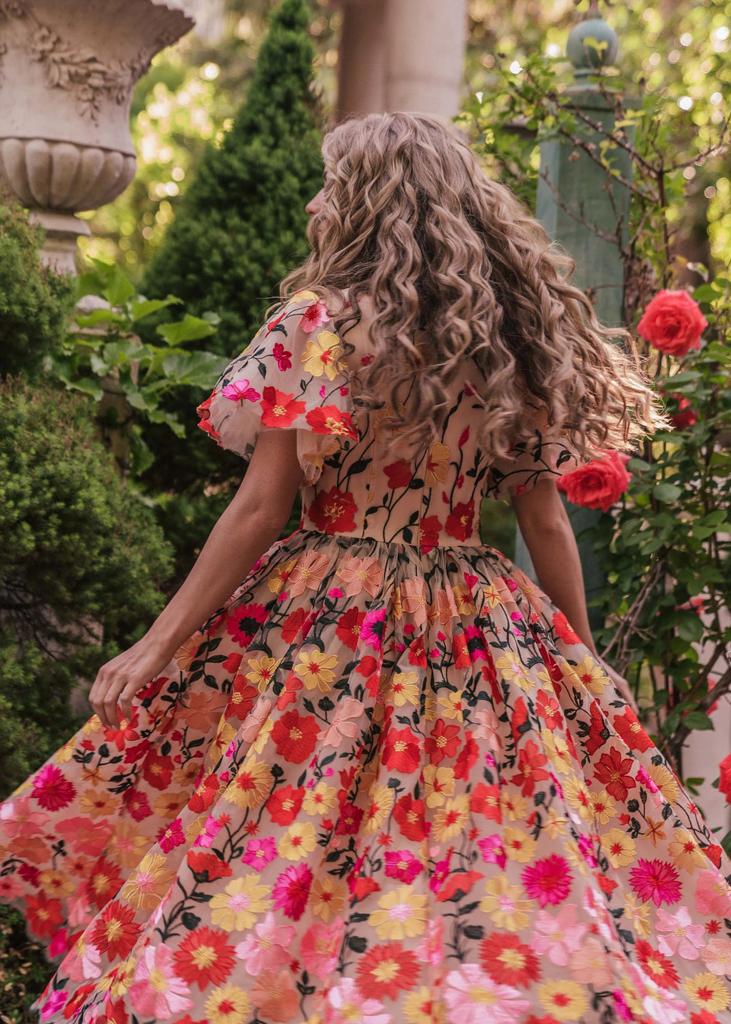 English Garden Dress – Garden Pink