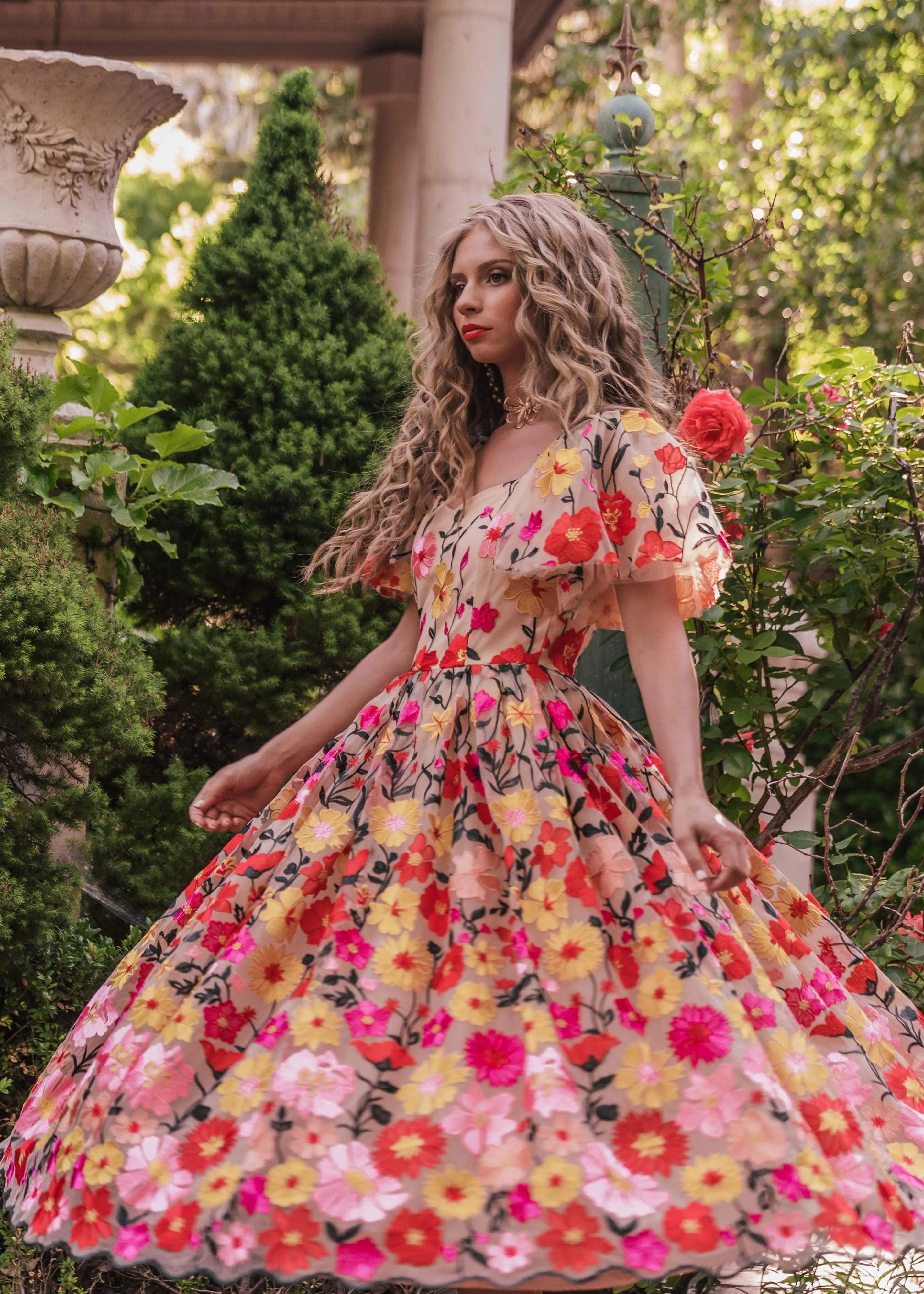 English Garden Dress – Garden Pink