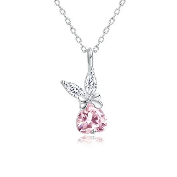 Bunny Bow Pendant Necklace
