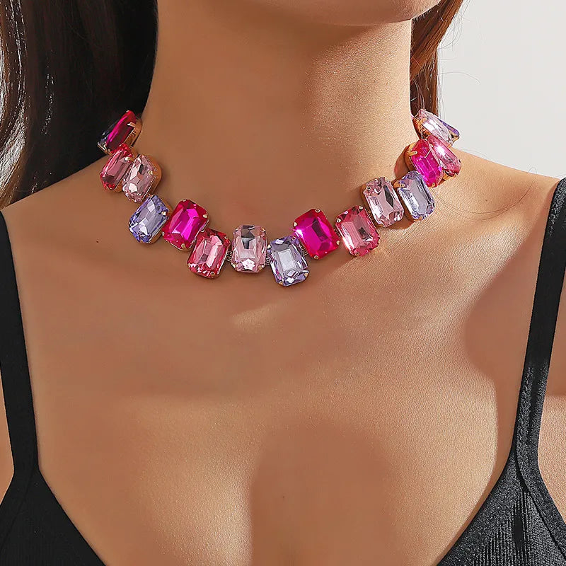 Pink Crystal Choker