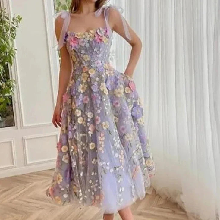 Lilac Floral Maxi Dress
