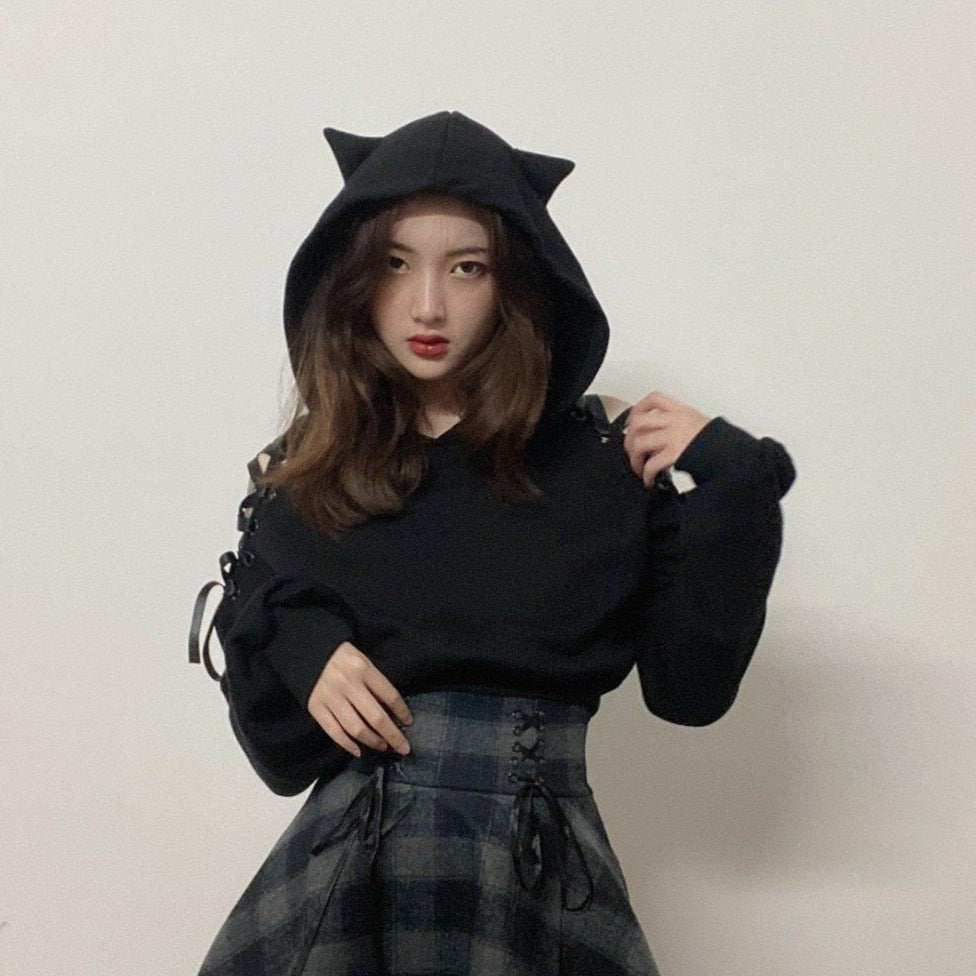 Black Cat Ear Hoodie