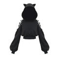 Black Cat Ear Hoodie