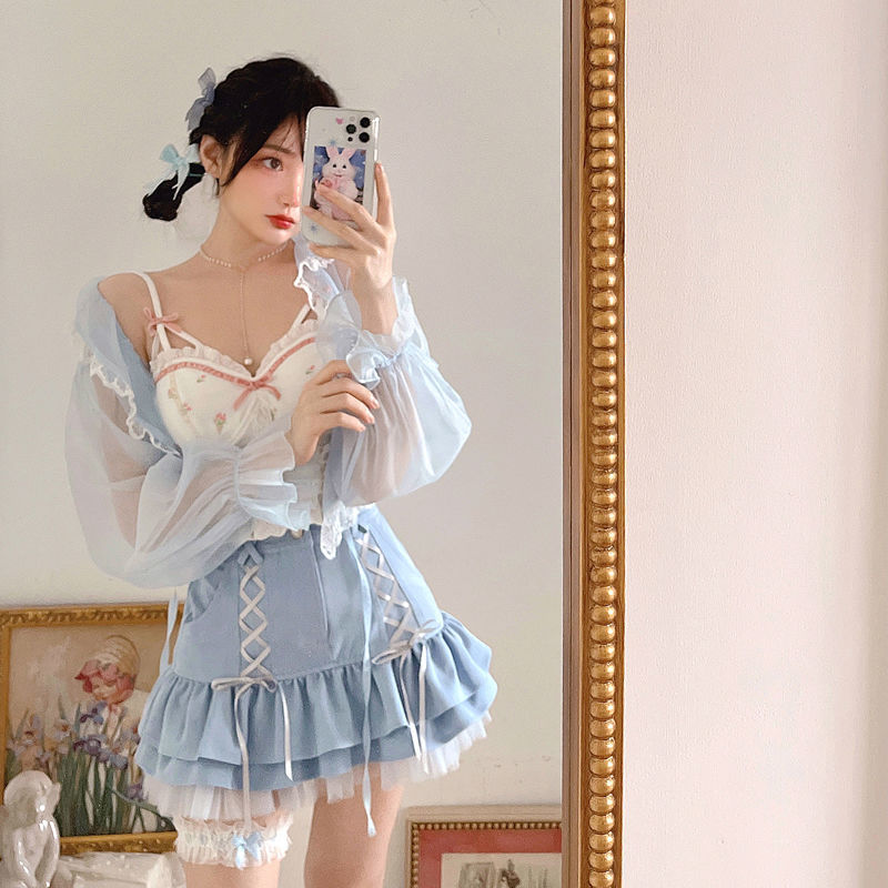 Ruffled High Waist Mini Skirt