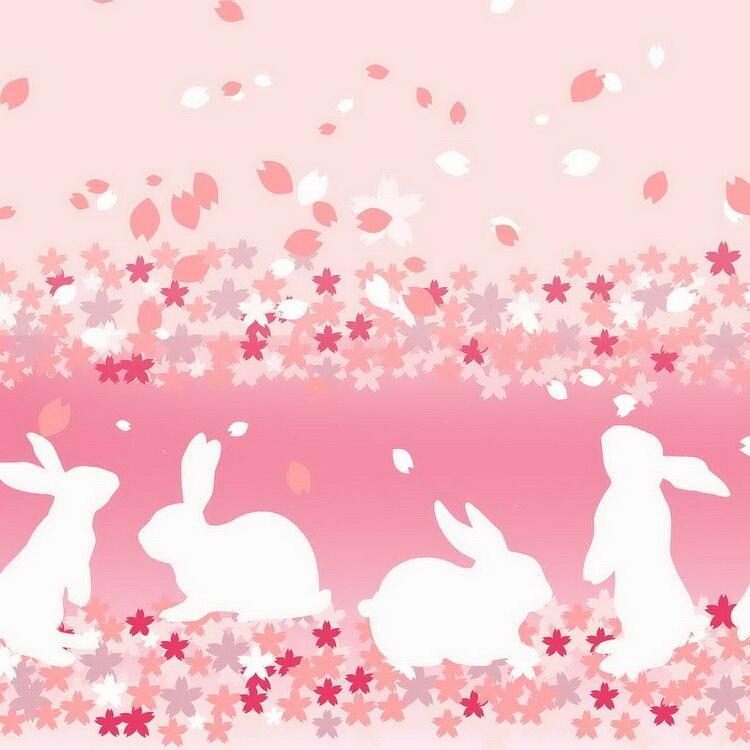 Bunny & Cherry Blossom Flared Skirt